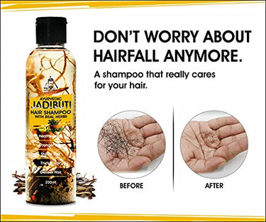 Urbangabru Natural Shampoo for Men & Women - Ayurvedic Jadibuti Hair Shampoo for Hair Fall & Regrowth, Strengthening | Natural Herbs Amla, Reetha, Shikakai (200 ML)